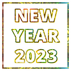 2023 Happy New Year design background with copy space