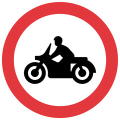 road sign no motorcycle