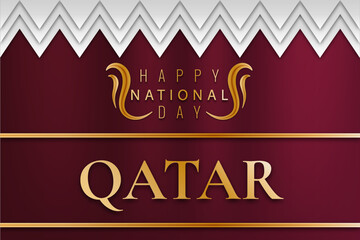 Qatar national day, Qatar independence day , december 18 th. Vector illustration.