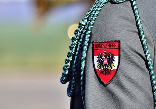 Bundesheer Logo am Nationalfeiertag in Wien, &Ouml;sterreich