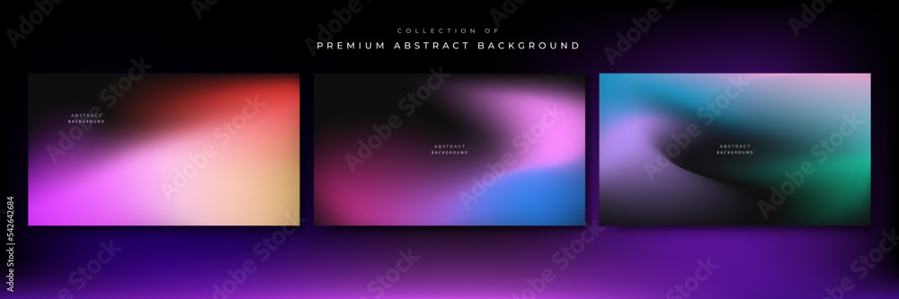 Wall mural abstract gradient fluid blur background with grainy texture and colorful rainbow gradient. modern wa