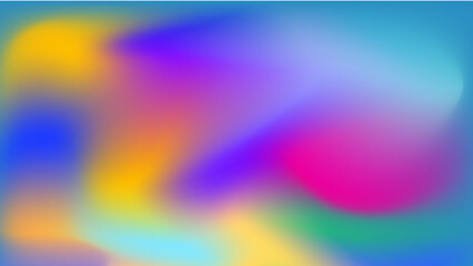 Glittering gradient background with hologram effect and magic lights. Holographic abstract fantasy backdrop with fairy sparkles, gold stars and festive blur