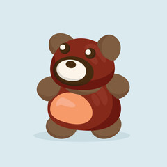 Bear made of chestnuts and plasticine, craft