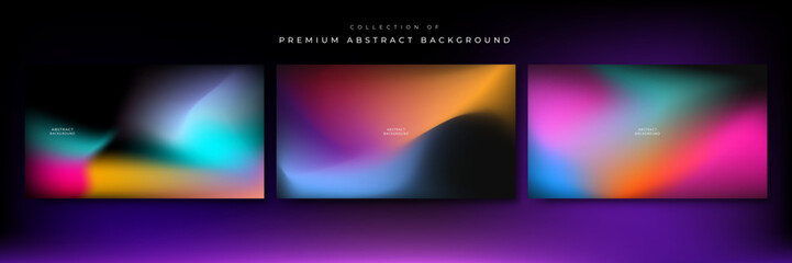 Cover gradient design with abstract color. Minimal fluid design collection. Business or advertising design. Bright dynamic mesh for poster, flyer, banner. Vector illustration