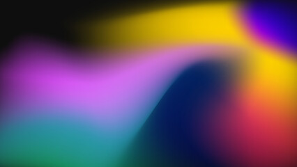 Abstract blue and purple liquid wavy shapes futuristic banner. Glowing retro waves vector background