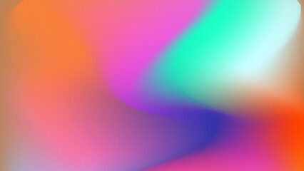 Abstract blue and purple liquid wavy shapes futuristic banner. Glowing retro waves vector background