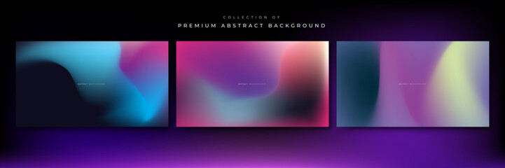 Abstract pastel holographic blurred grainy gradient banner background texture. Colorful digital grain soft noise effect pattern. Lo-fi multicolor vintage retro design.