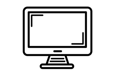 monitor screen icon illustration. stock vector symbol