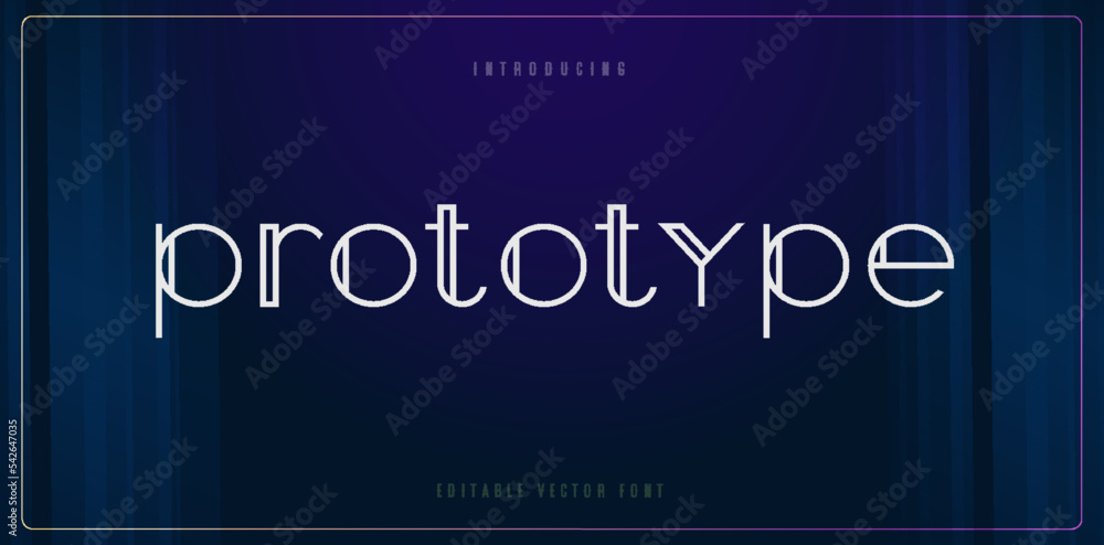 Aufkleber prototype text abstract digital modern alphabet font template. typography technology electronic futu