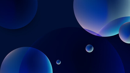 Abstract 3D dark blue and black background with fluid gradient grainy texture and liquid shapes. Modern wallpaper design for social media, idol poster, banner, flyer.