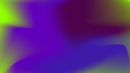 Pink green orange yellow and dark blue cyberpunk abstract background with liquid fluid gradient blur