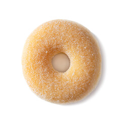 Sugared sweet donut isolated on white