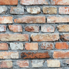 Wall from old bricks. Perfect as a background or texture.