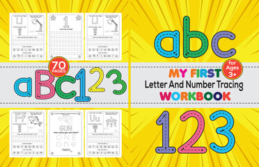 My First Letter Number Trancing Workbook Cover for kids