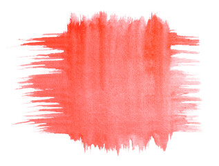 Paint strokes drawn with brush on white background