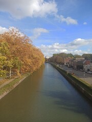 Fototapeta na wymiar Lille, October 2022 : Beautiful walks in Lille, capital of Flanders during the autumn 