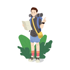 Illustration graphic of Checking Map. Perfect for banner, social media, etc.	