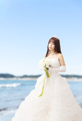 Fototapeta na wymiar 海の花嫁