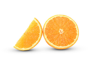 Orange slice isolated on white background.