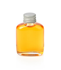 Bottle of honney on white background.