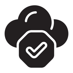 cloud computing glyph icon
