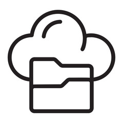 cloud storage line icon