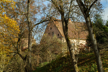Beautiful European castles. The Edoles Castle, autumn, Latvia