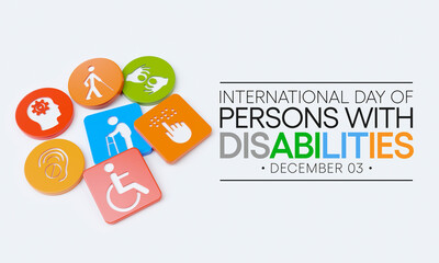International Day of Persons with Disabilities (IDPD) is celebrated every year on 3 December. to raise awareness of the situation of disabled persons in all aspects of life. 3D Rendering