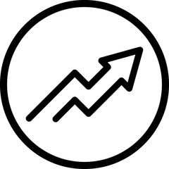 Business growth icon