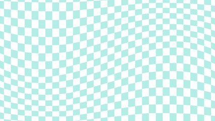 aesthetic cute abstract pastel green and white distorted checkers, checkerboard wallpaper illustration, perfect for backdrop, wallpaper, background, banner, cover