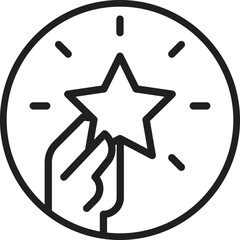 Star line icon. Star Rating, review