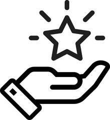 Star line icon. Star Rating, review