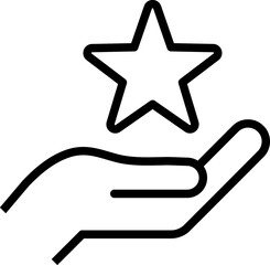 Star line icon. Star Rating, review