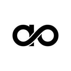 AO letter mark abstract logo design
