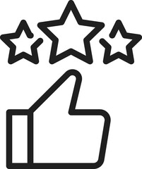 Star line icon. Star Rating, review