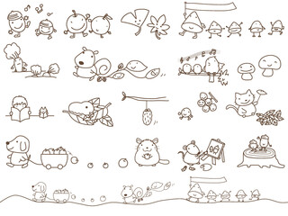 秋の素材セット