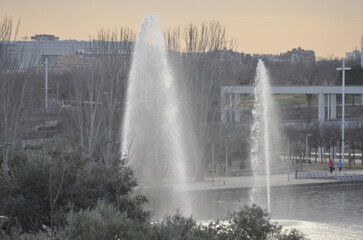 fuente, parque