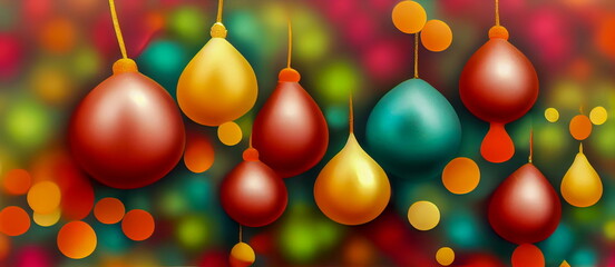 Fototapeta na wymiar Festive Christmas theme as banner illustration for background, book, cover and print