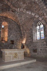 L'église de la Couvertoirade, dans l'Aveyron