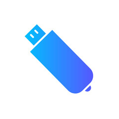 Inclined Pendrive gradient icon