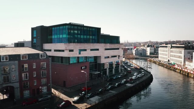 MTU Cork School of Music aerial view rotation left side
