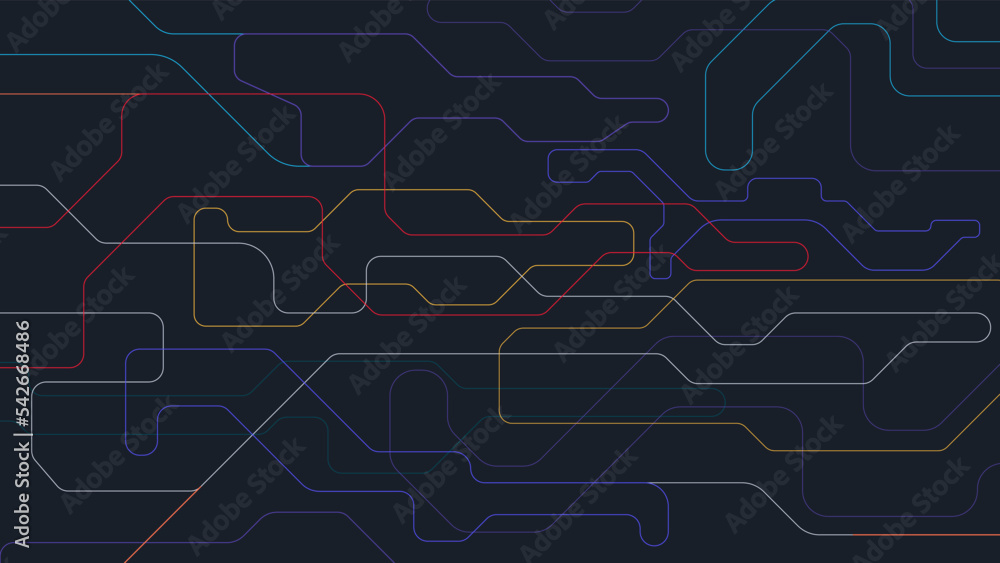 Poster digital geometric tech pattern elements abstract background