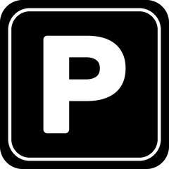 Car parking vector icon. Parking sign