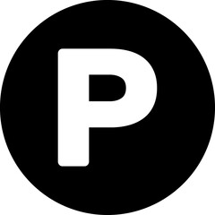Car parking vector icon. Parking sign