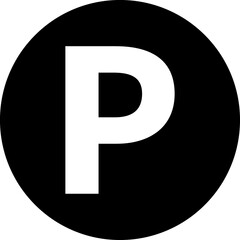 Car parking vector icon. Parking sign
