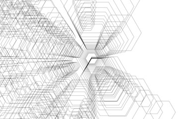 Obraz premium abstract hexagon geometric background