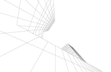 Abstract architectural wallpaper design, digital concept background 
