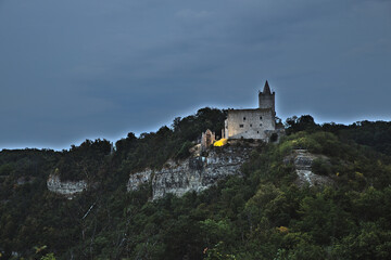 Fototapeta na wymiar Burg auf dem Hügel