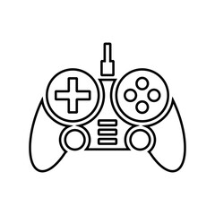 Game, controller, PlayStation line icon. Outline vector.