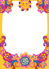 Hippie flower frame